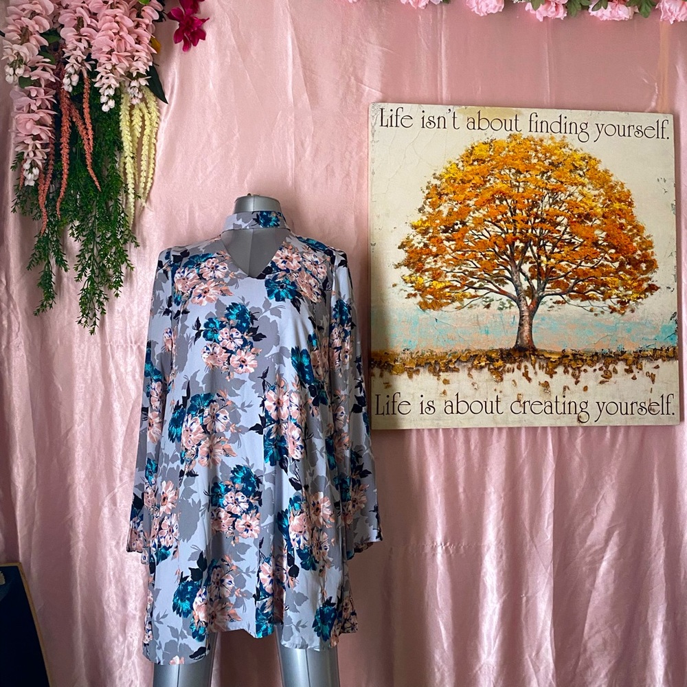 Spirit of Grace Gray Tunic Dress. Size Medium
